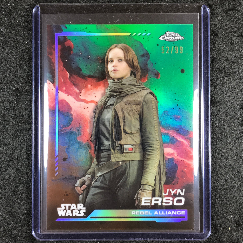 2024 Topps Chrome Star Wars JYN ERSO Base Kashyyyk Green 62/99 #119