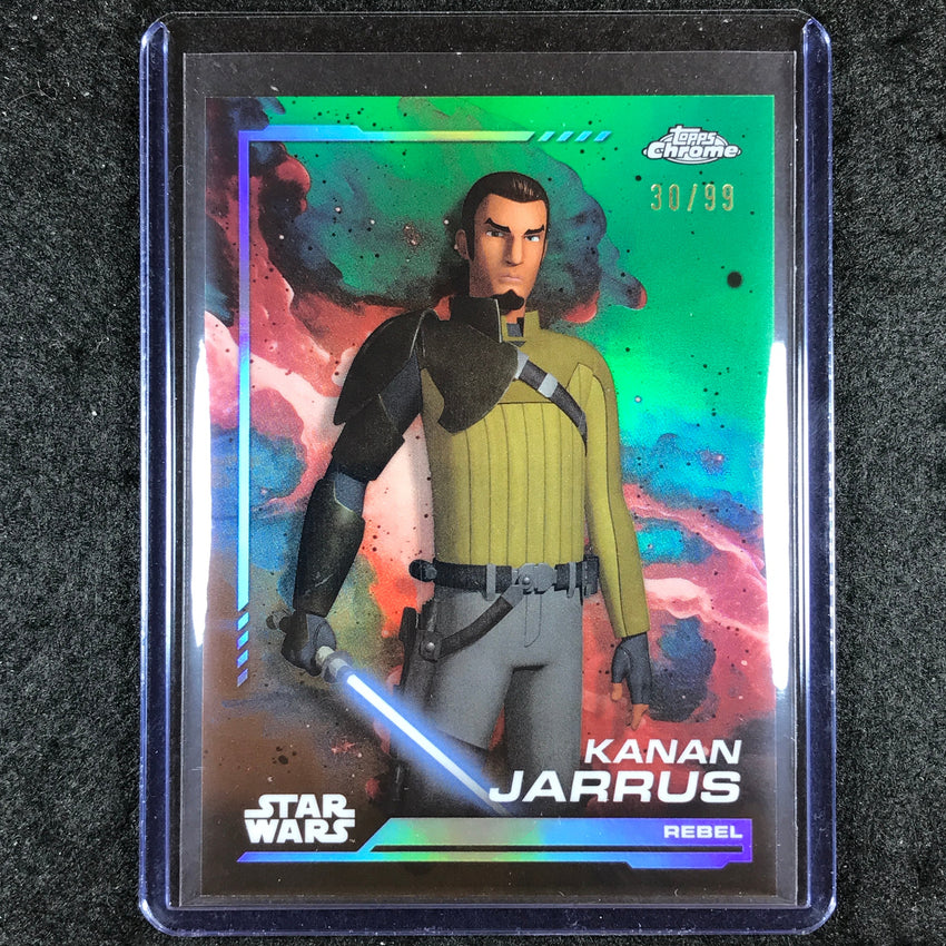2024 Topps Chrome Star Wars KANAN JARRUS Base Kashyyyk Green 30/99 #124