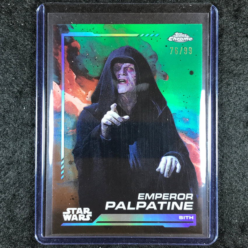 2024 Topps Chrome Star Wars EMPEROR PALPATINE Base Kashyyyk Green 76/99 #131