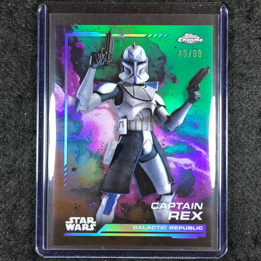 2024 Topps Chrome Star Wars CAPTAIN REX Base Kashyyyk Green 48/99 #137