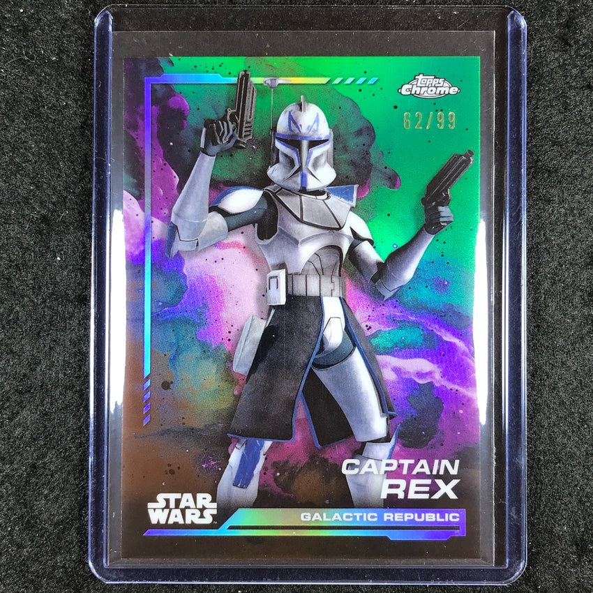 2024 Topps Chrome Star Wars CAPTAIN REX Base Kashyyyk Green 62/99 #137