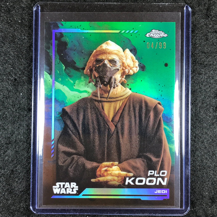 2024 Topps Chrome Star Wars PLO KOON Base Kashyyyk Green 4/99 #147
