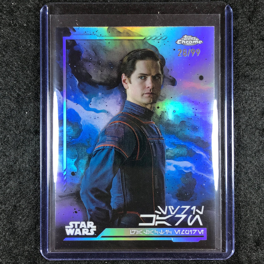 2024 Topps Chrome Star Wars SYRIL KARN Aurebesh 28/99 #12