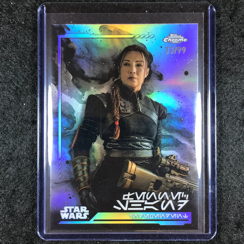 2024 Topps Chrome Star Wars FENNEC SHAND Aurebesh 33/99 #20