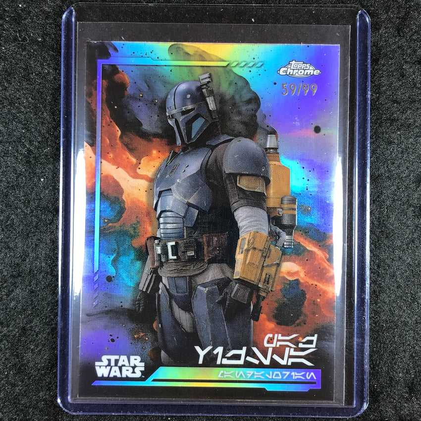 2024 Topps Chrome Star Wars PAZ VIZSLA Aurebesh 59/99 #49