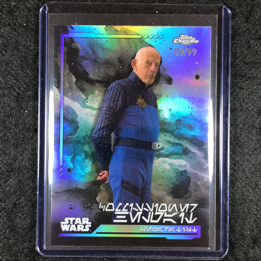 2024 Topps Chrome Star Wars COMMISSIONER HELGAIT Aurebesh 89/99 #52