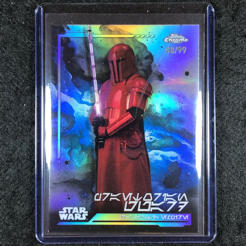 2024 Topps Chrome Star Wars PRAETORIAN GUARD Aurebesh 48/99 #86