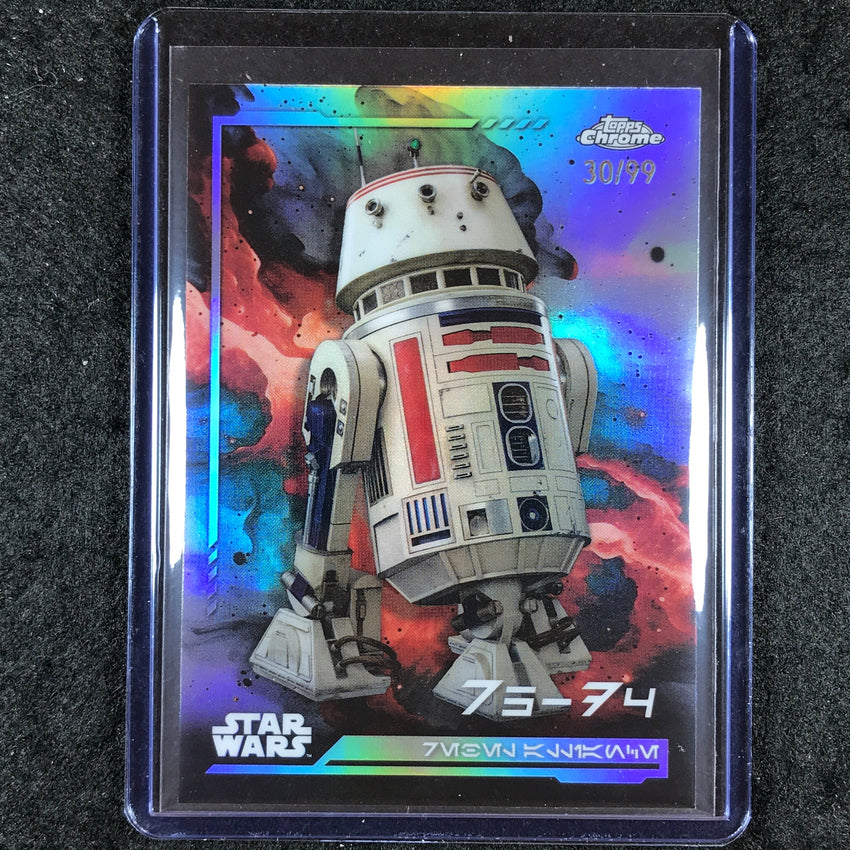 2024 Topps Chrome Star Wars R5-D4 Aurebesh 30/99 #88