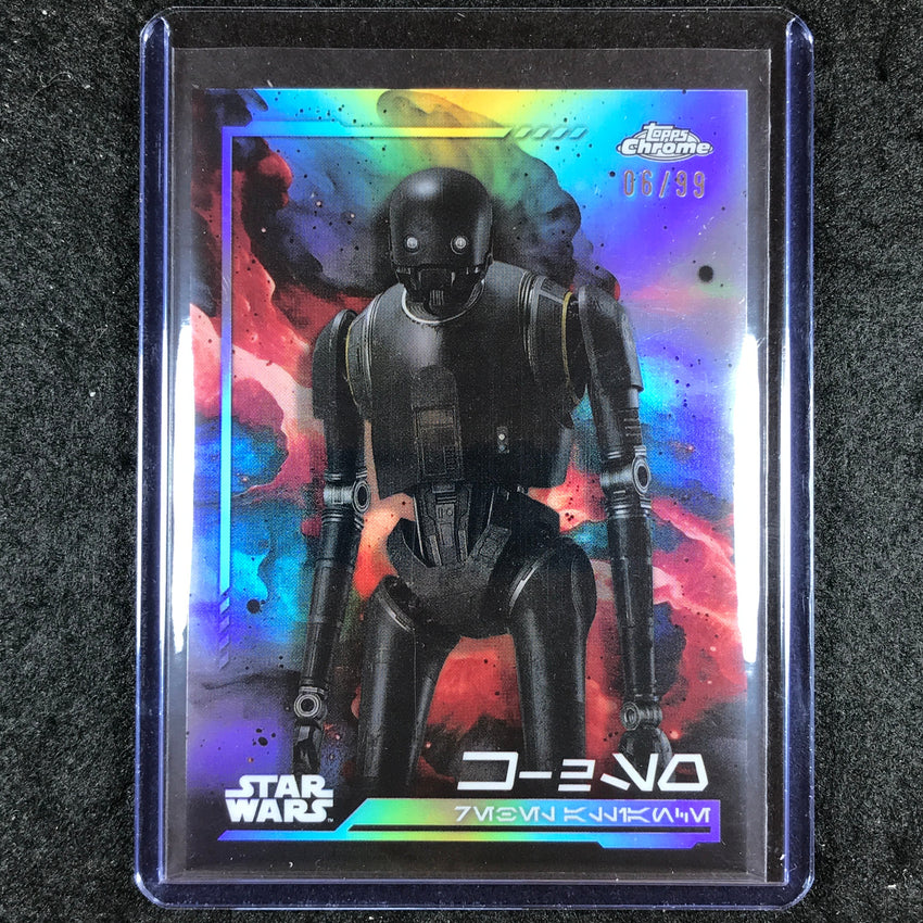 2024 Topps Chrome Star Wars K-2SO Aurebesh 6/99 #101