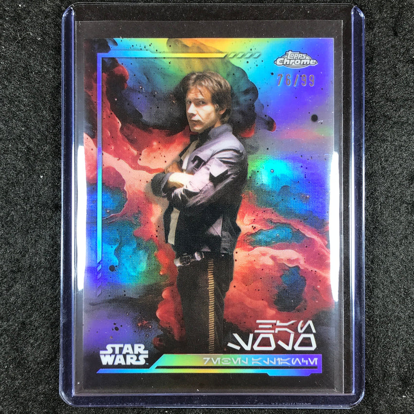 2024 Topps Chrome Star Wars HAN SOLO Aurebesh 76/99 #102