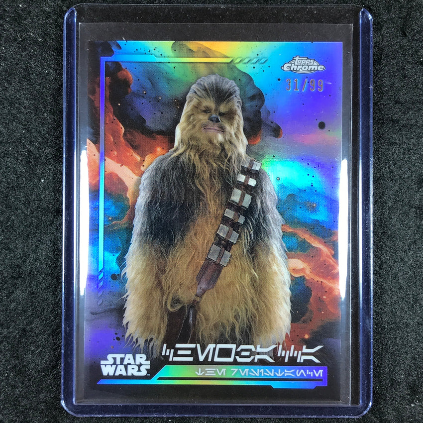 2024 Topps Chrome Star Wars CHEWBACCA Aurebesh 31/99 #107