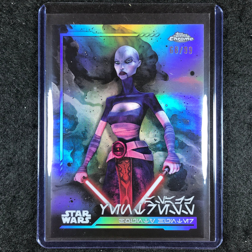 2024 Topps Chrome Star Wars ASAJJ VENTRESS Aurebesh 68/99 #136