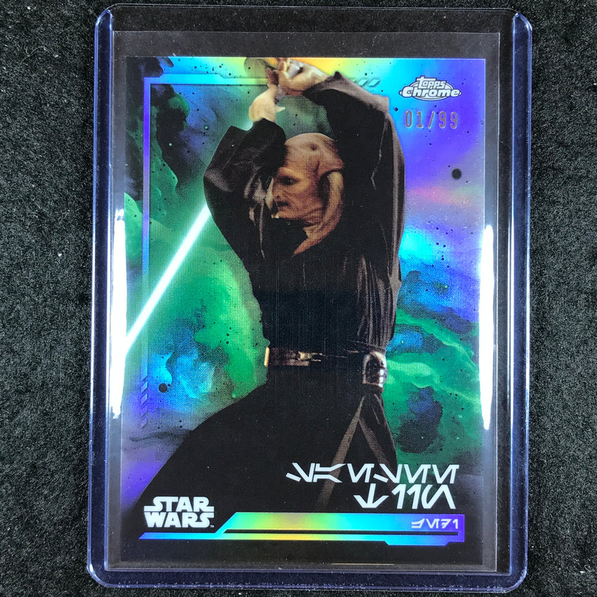 2024 Topps Chrome Star Wars SAESEE TIIN Aurebesh 1/99 #146