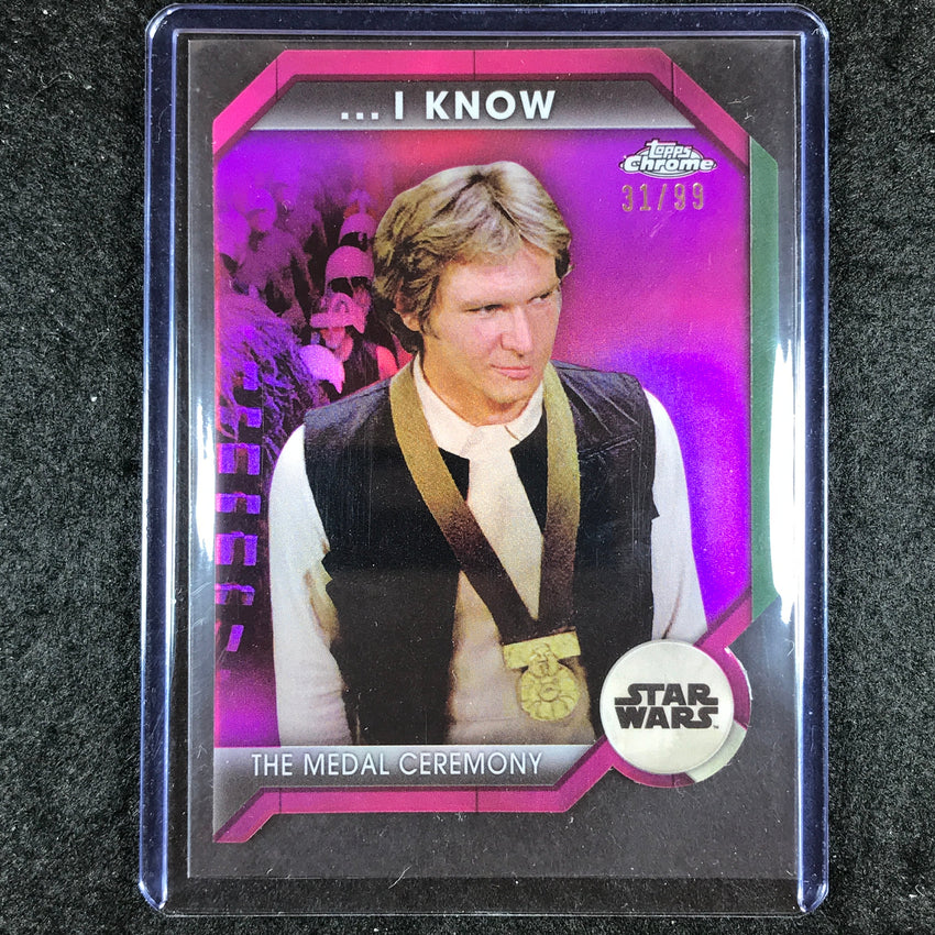 2024 Topps Chrome Star Wars THE MEDAL CEREMONY I Love You I Know Pink 31/99