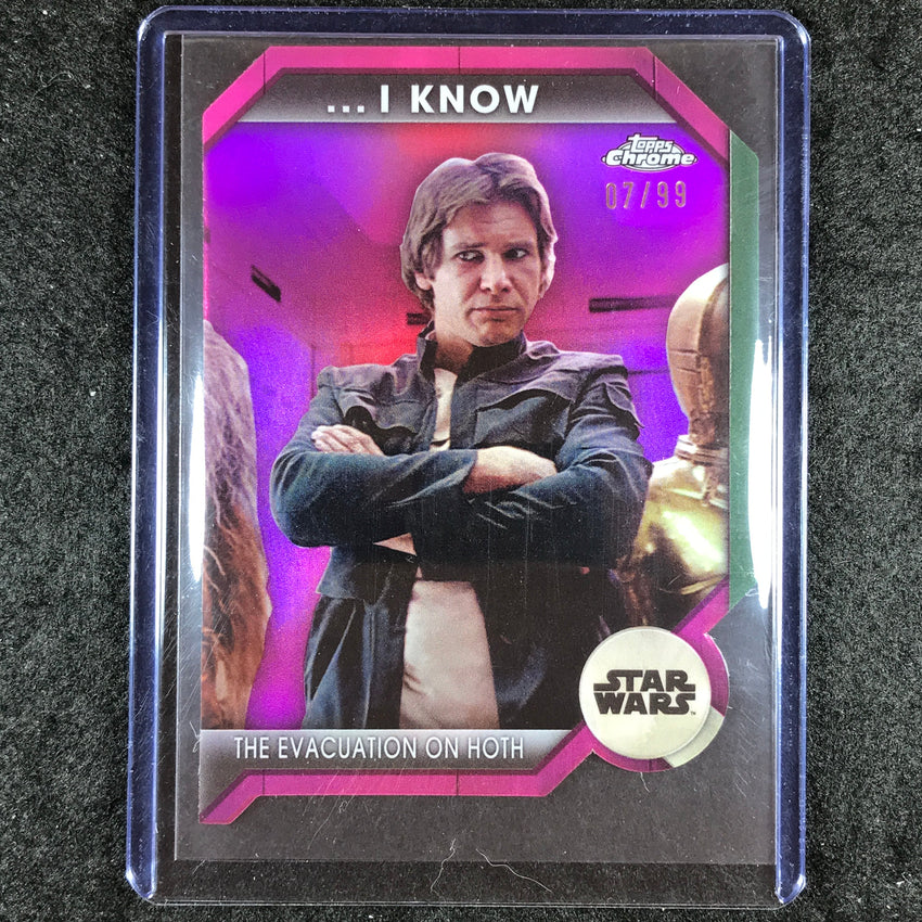 2024 Topps Chrome Star Wars THE EVACUATION ON HOTH I Love You I Know Pink 7/99