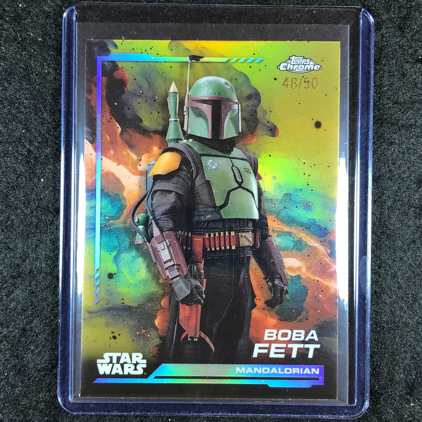 2024 Topps Chrome Star Wars BOBA FETT Base Gold 48/50 #19