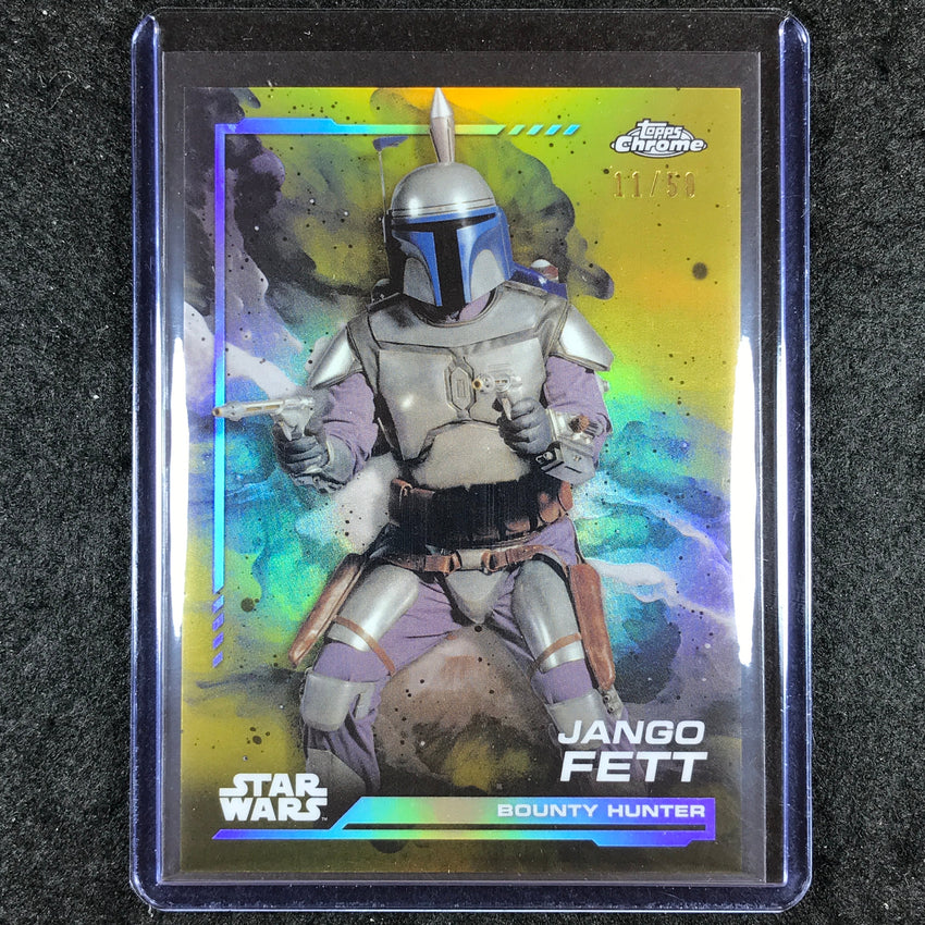 2024 Topps Chrome Star Wars JANGO FETT Base Gold 11/50 #139
