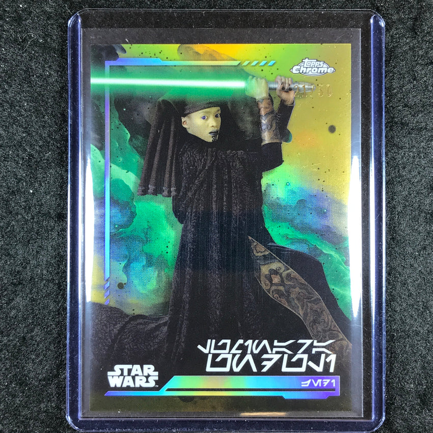 2024 Topps Chrome Star Wars LUMINARA UNDULI Aurebesh Gold 21/50 #145