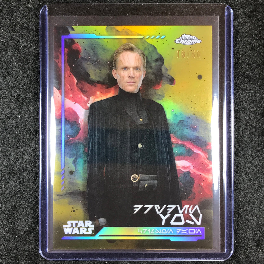 2024 Topps Chrome Star Wars DRYDEN VOS Aurebesh Gold 18/50 #149