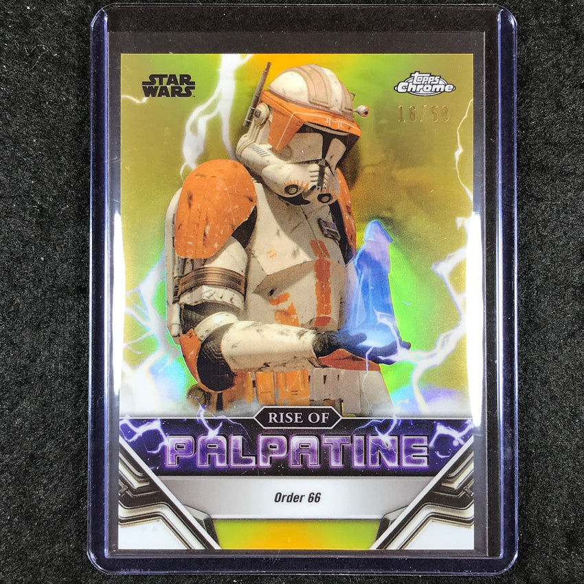 2024 Topps Chrome Star Wars ORDER 66 Rise of Palpatine Gold 16/50 #9