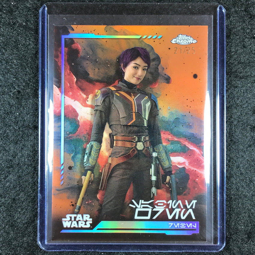 2024 Topps Chrome Star Wars SABINE WREN Aurebesh Rebel Orange 21/25