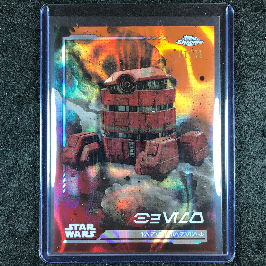 2024 Topps Chrome Star Wars B2EMO Aurebesh Mustafar Lava 1/10