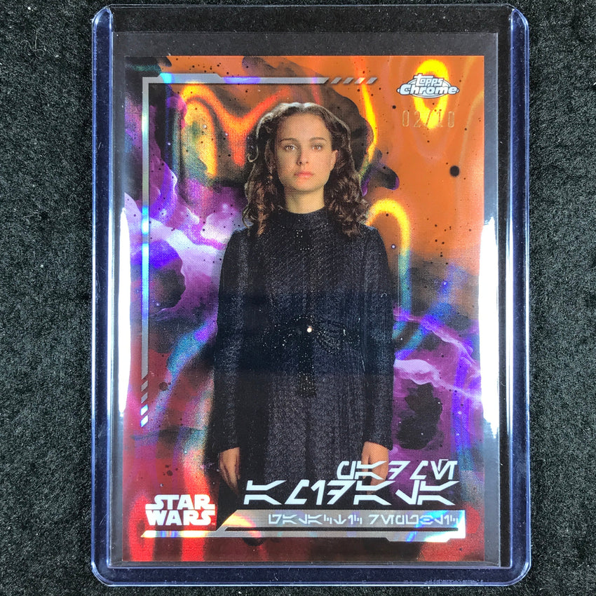 2024 Topps Chrome Star Wars PADME AMIDALA Aurebesh Mustafar Lava 2/10