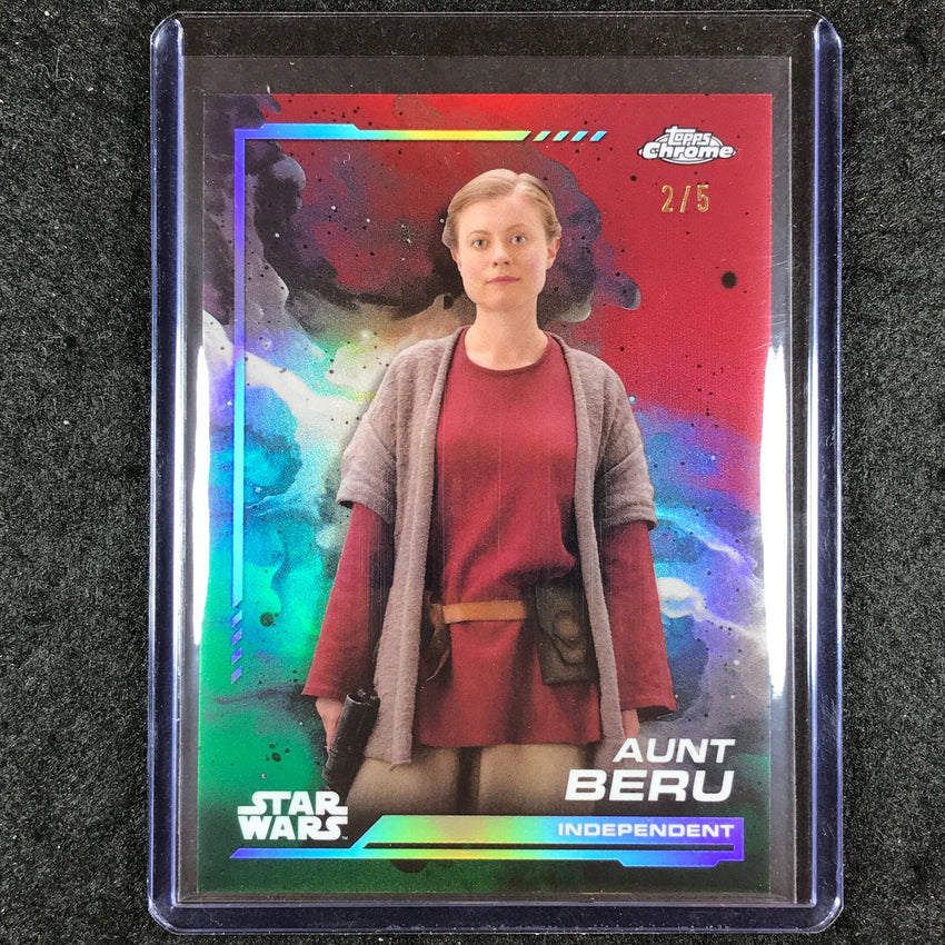 2024 Topps Chrome Star Wars AUNT BERU Base Dathomir Red 2/5
