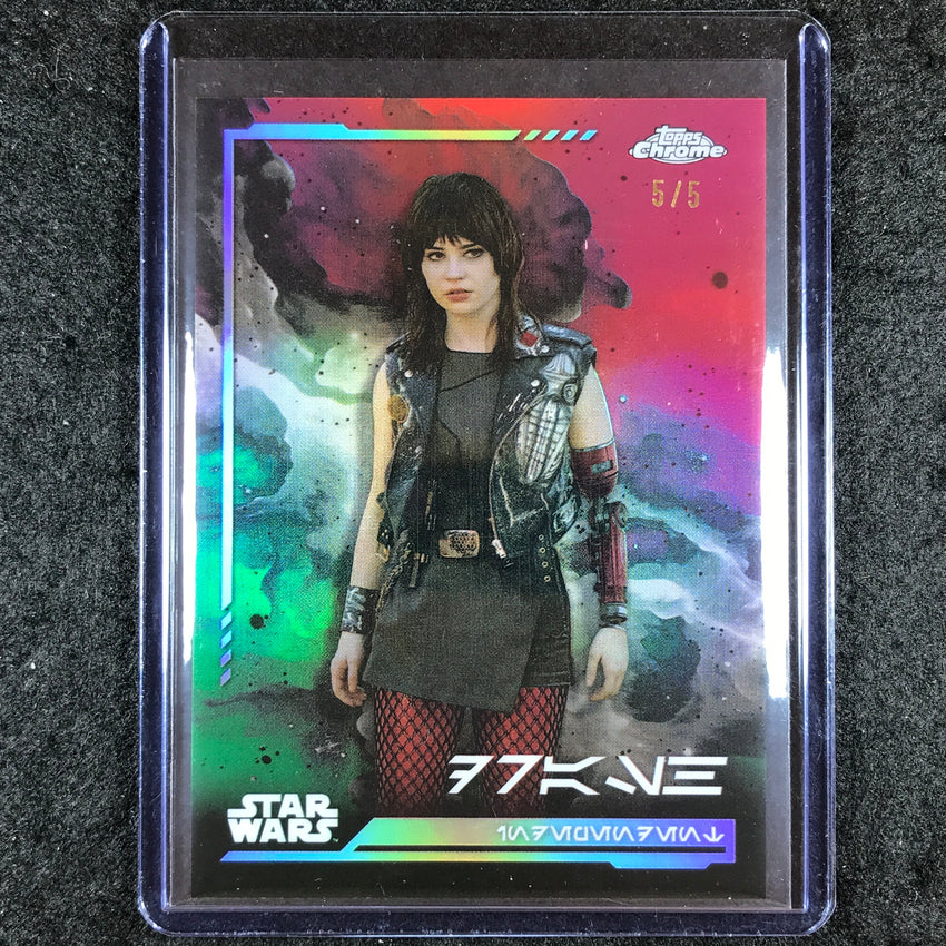 2024 Topps Chrome Star Wars DRASH Aurebesh Dathomir Red 5/5