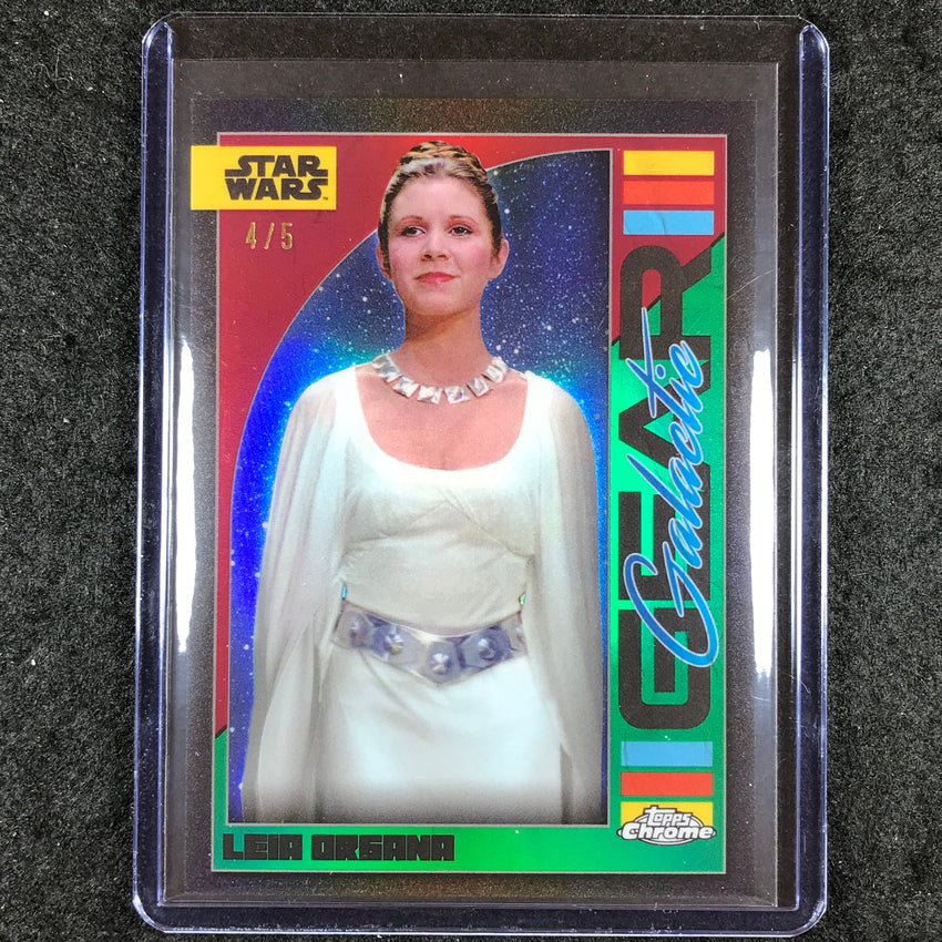 2024 Topps Chrome Star Wars LEIA ORGANA Galactic Gear Dathomir Red 4/5