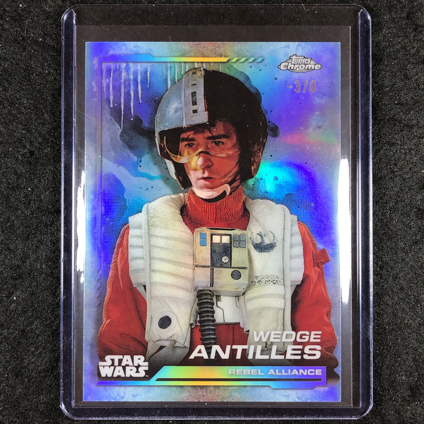 2024 Topps Chrome Star Wars WEDGE ANTILLES Hoth Frozenfractor -3/0