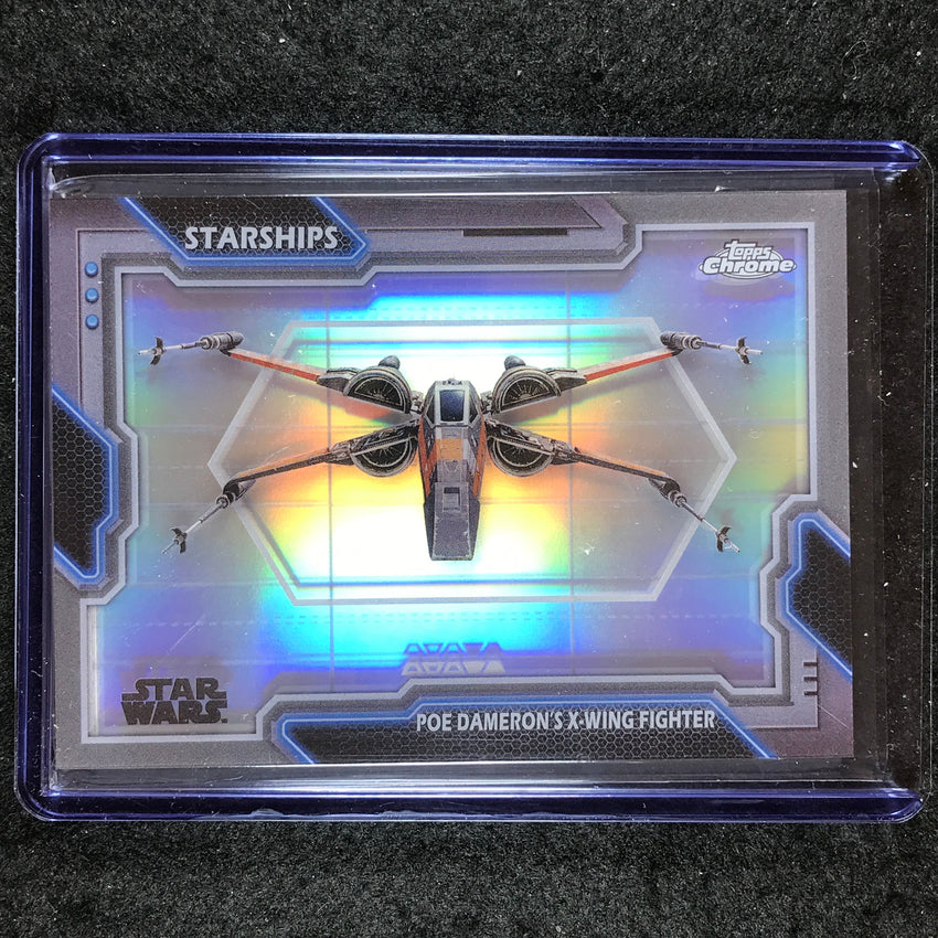 2024 Topps Chrome Star Wars POE DAMERON'S X-WING FIGHTER Starship Blueprints #12