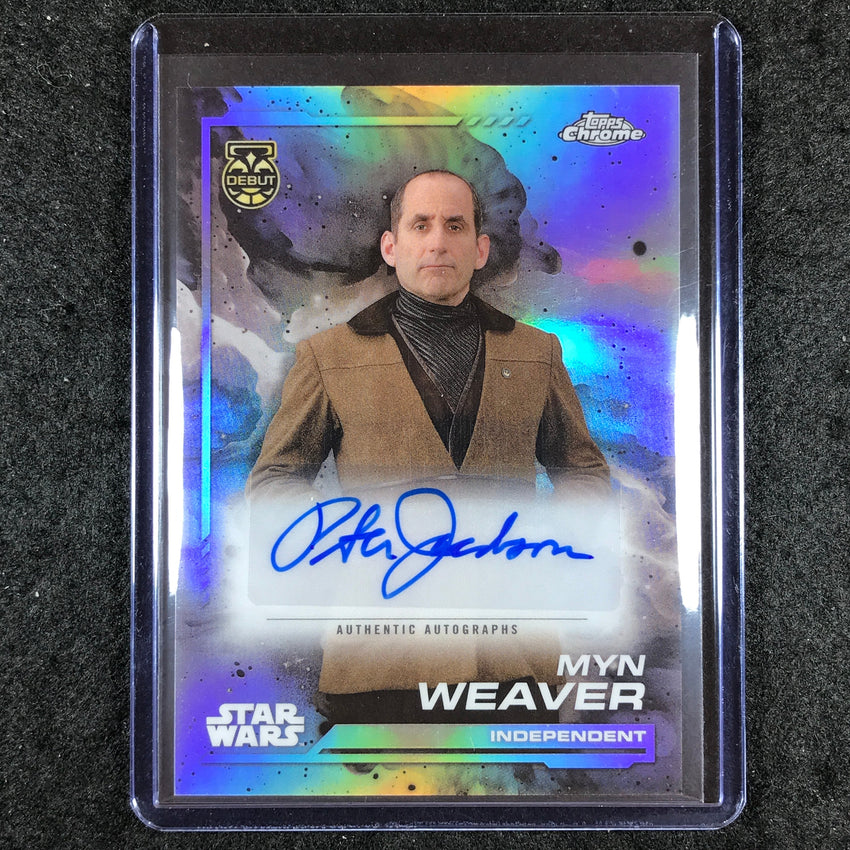 2024 Topps Chrome Star Wars PETER JACOBSON AS MYN WEAVER Auto Base #PJ