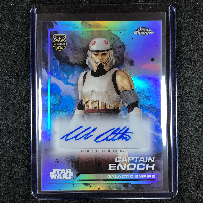 2024 Topps Chrome Star Wars WES CHATHAM AS CAPTAIN ENOCH Auto Base #WC