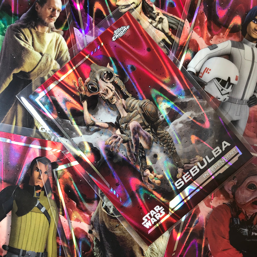 2024 Topps Chrome Star Wars QUI-GON JINN Base Red Blaster RayWave #128