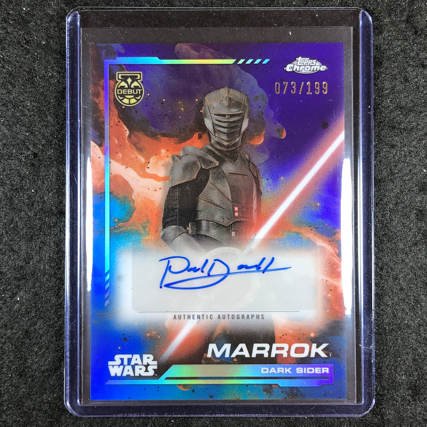 2024 Topps Chrome Star Wars PAUL DARNELL AS MARROK Auto Aqua 73/199