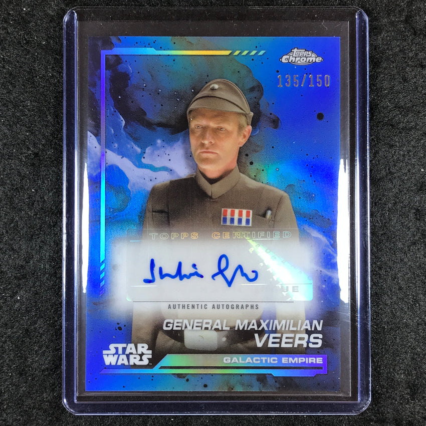 2024 Topps Chrome Star Wars JULIAN GLOVER AS MAXIMILIAN VEERS Auto Blue 135/150