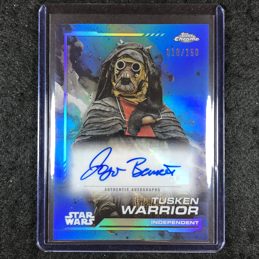 2024 Topps Chrome Star Wars JOANNA BENNETT AS TUSKEN WARRIOR Auto Blue 18/150