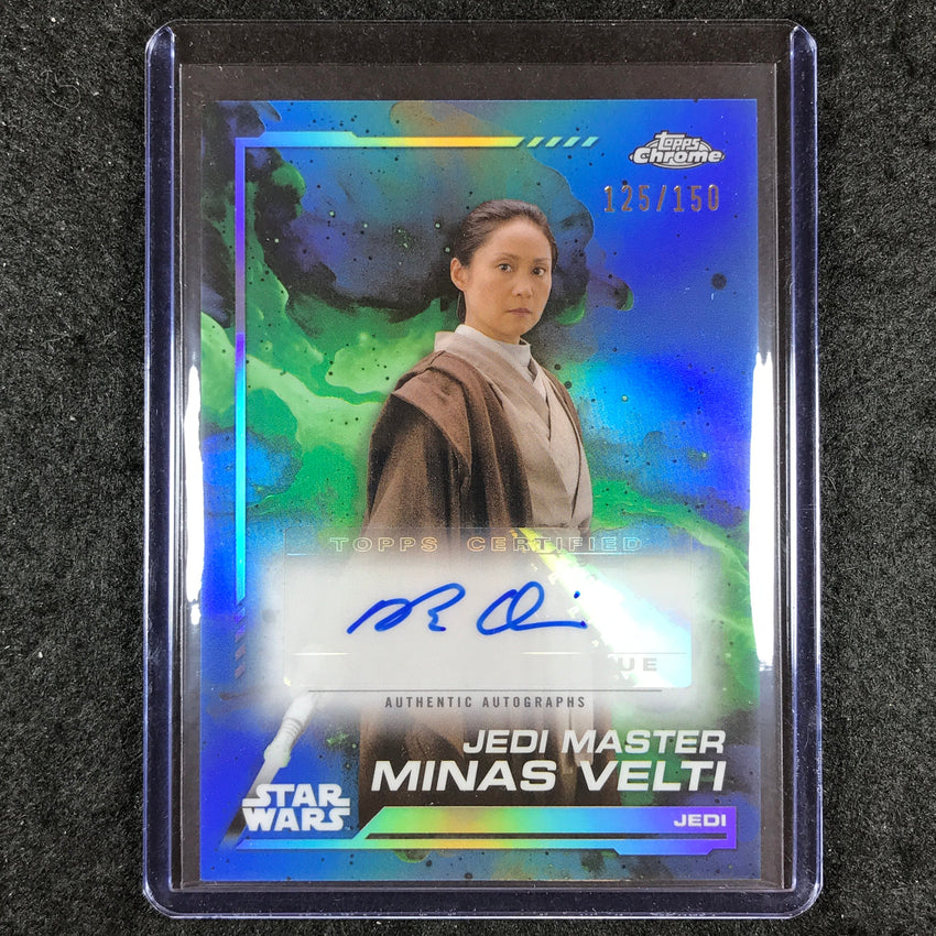 2024 Topps Chrome Star Wars MING QIU AS MINAS VELTI Auto Blue 125/150