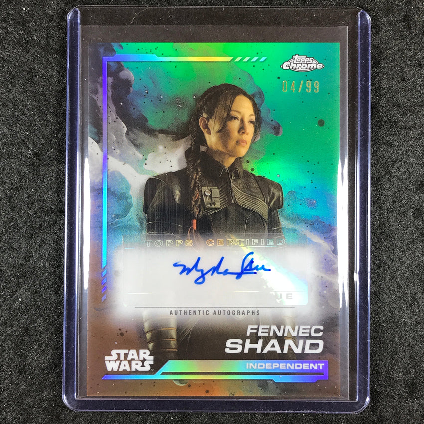 2024 Topps Chrome Star Wars MING-NA WEN AS FENNEC SHAND Auto Green 4/99