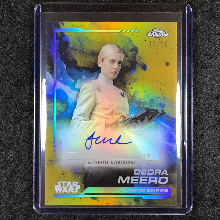2024 Topps Chrome Star Wars DENISE GOUGH AS DEDRA MEERO Auto Gold 39/50