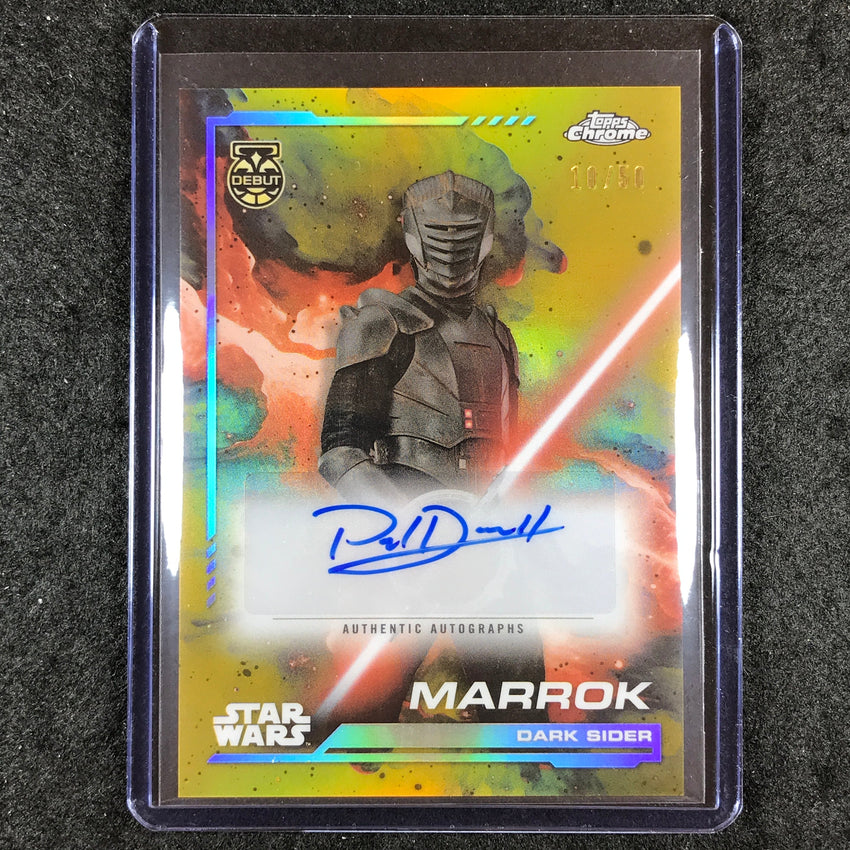 2024 Topps Chrome Star Wars PAUL DARNELL AS MARROK Auto Gold 10/50