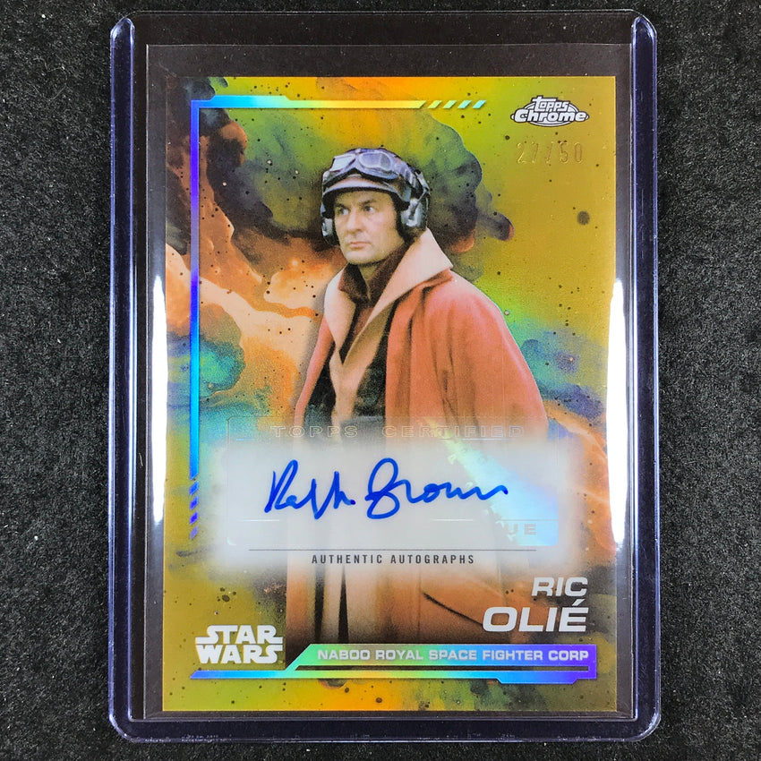 2024 Topps Chrome Star Wars RALPH BROWN AS RIC OLIE Auto Gold 27/50