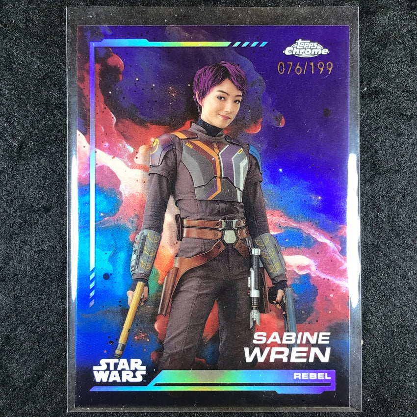2024 Topps Chrome Star Wars SABINE WREN Base Kamino Aqua 76/199 #3