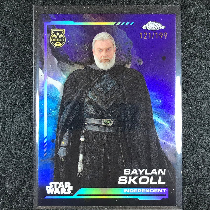 2024 Topps Chrome Star Wars BAYLAN SKOLL Base Kamino Aqua 121/199 #5