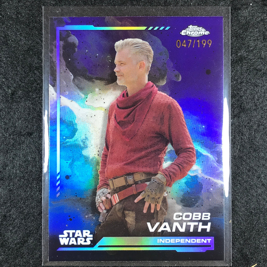 2024 Topps Chrome Star Wars COBB VANTH Base Kamino Aqua 47/199 #32