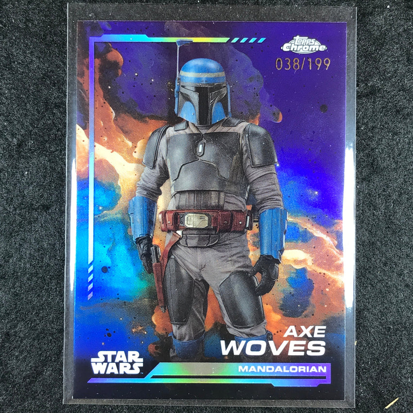 2024 Topps Chrome Star Wars AXE WOVES Base Kamino Aqua 38/199 #48