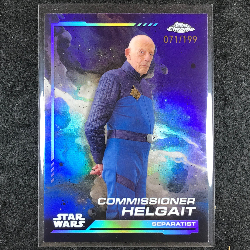 2024 Topps Chrome Star Wars COMMISSIONER HELGAIT Base Kamino Aqua 71/199 #52