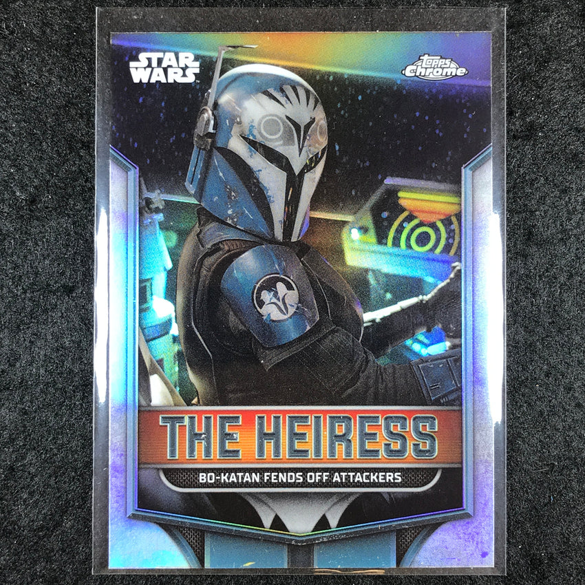 2024 Topps Chrome Star Wars BO-KATAN FENDS OFF ATTACKERS The Heiress Base #7