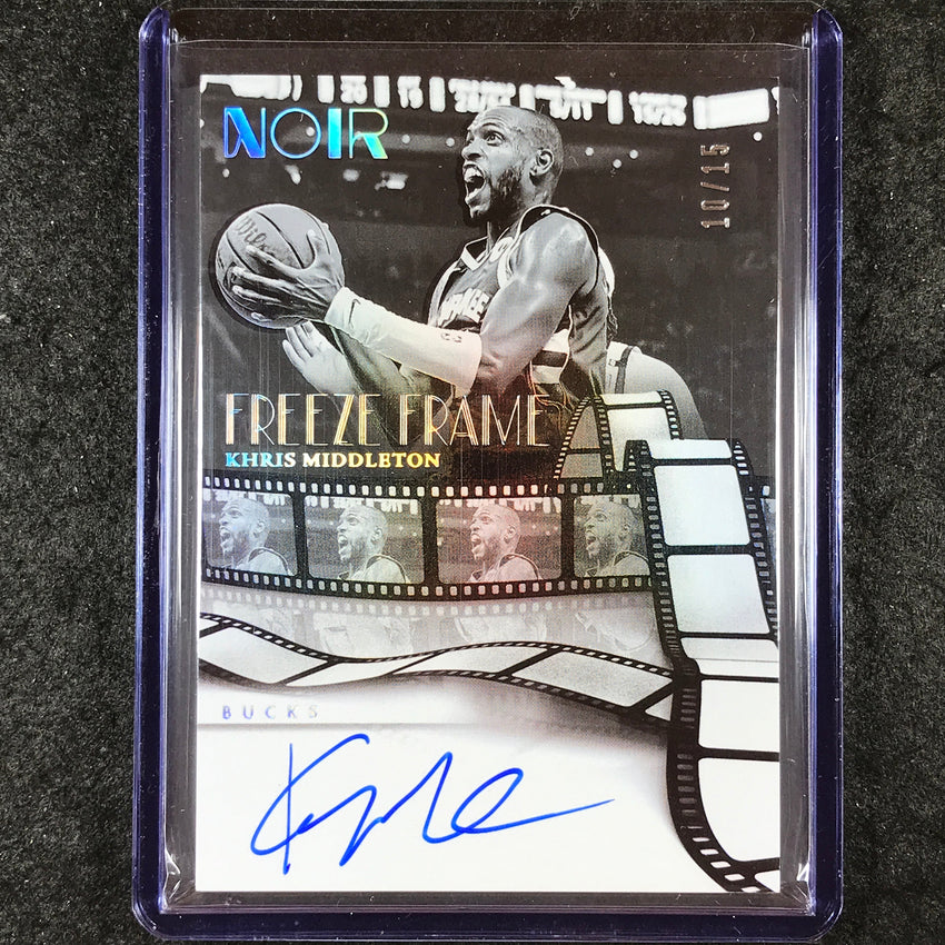 2024-25 Noir KHRIS MIDDLETON Freeze Frame Signatures Auto International 10/15